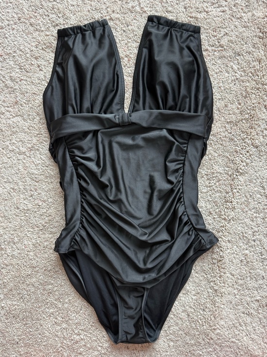 Other - Women's Black Halter One-Piece Swimsuit Size Large Fully Lined Excellent